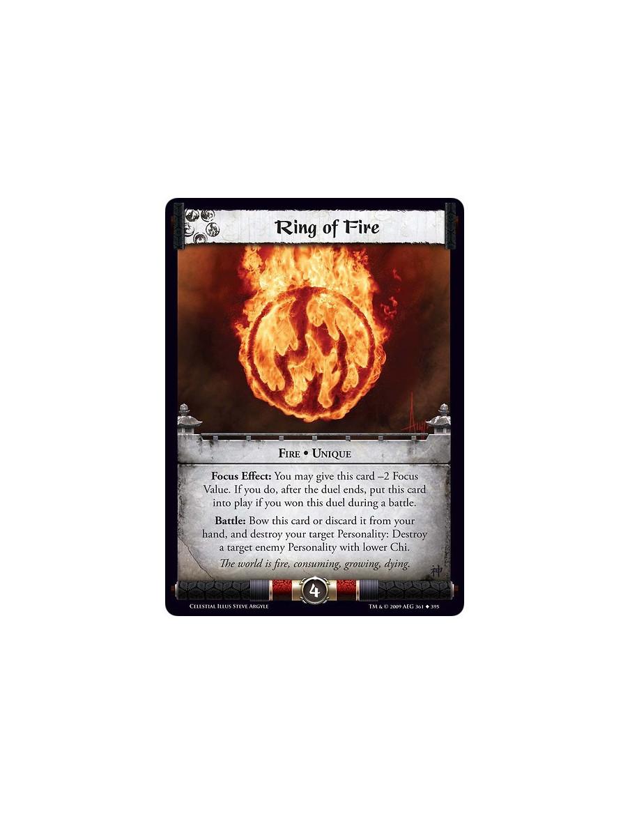 Ring of Fire (Español)  - Fire • Unique Focus Effect: You may give this card -2 Focus Value. If you do, after this duel ends, pu