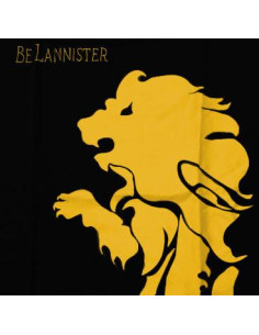 Camiseta Be Lannister. Juego de Tronos (Chico / Chica, Roja / Negra)  - Camiseta Lannister impresa por la parte delantera, later 2