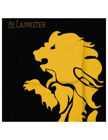 Camiseta Be Lannister. Juego de Tronos (Chico / Chica, Roja / Negra)  - Camiseta Lannister impresa por la parte delantera, later
