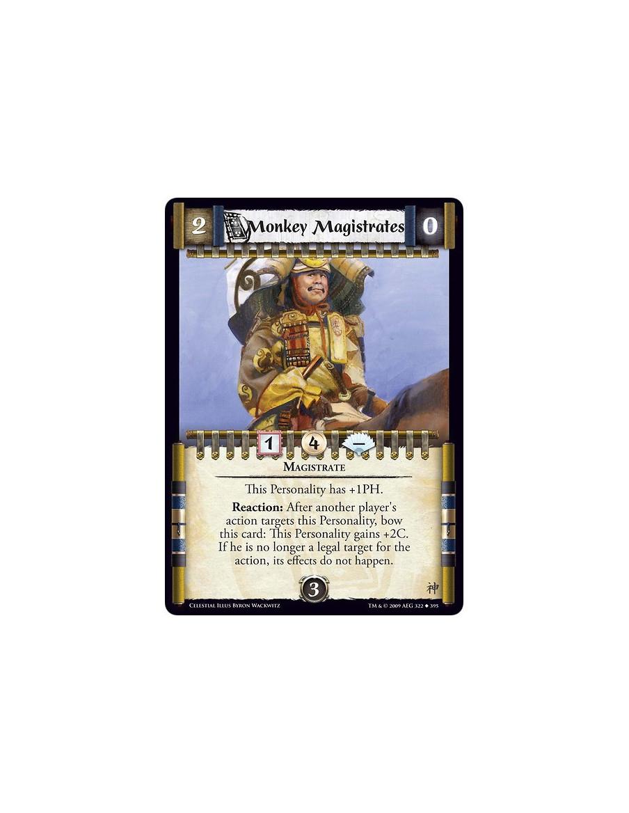 Monkey Magistrates (Español)  - Magistrate This Personality has +1PH. Reaction: After another player's action targets this Perso