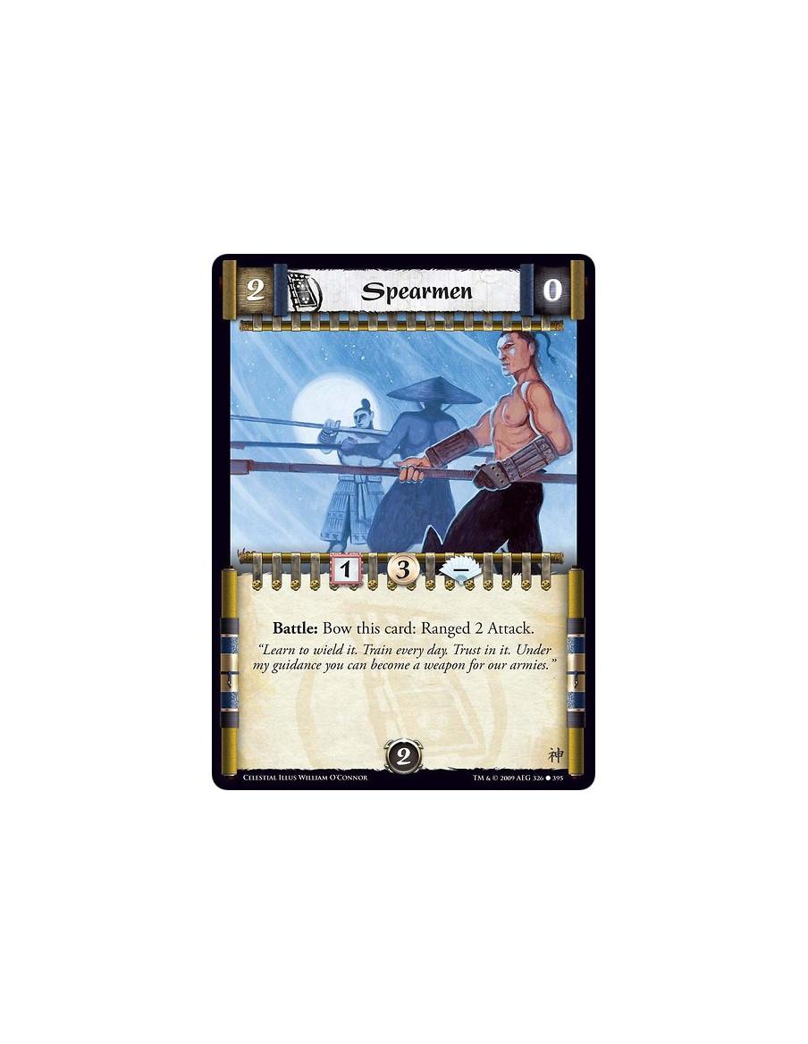 Spearmen (Español)  - Battle: Bow this card: Ranged 2 Attack.