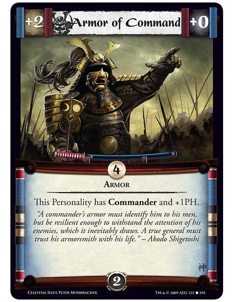 Armor of Command (Spanish)  - Armor This Personality has Commander and +1PH.