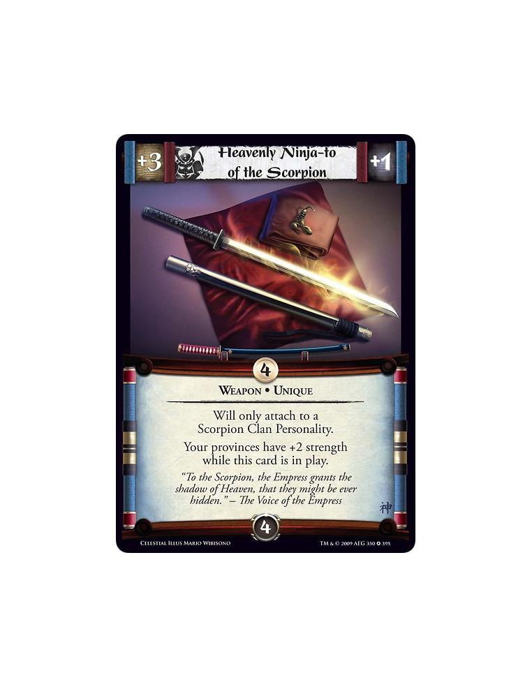 Heavenly Ninja-to of the Scorpion (Spanish)  - Weapon • Unique Will only attach to a Scorpion Clan Personality.Your provinces ha