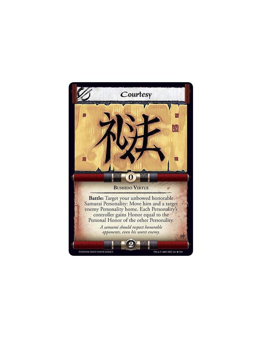 Courtesy (Español)  - Bushido Virtue Battle: Target your unbowed honorable Samurai Personality: Move him and a target enemy Pers