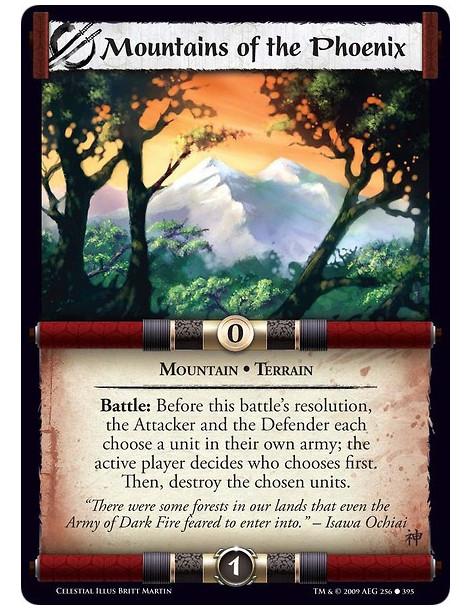 Mountains of the Phoenix (Español)  - Mountain • Terrain Battle: Before this battle’s resolution, the Attacker and the Defender