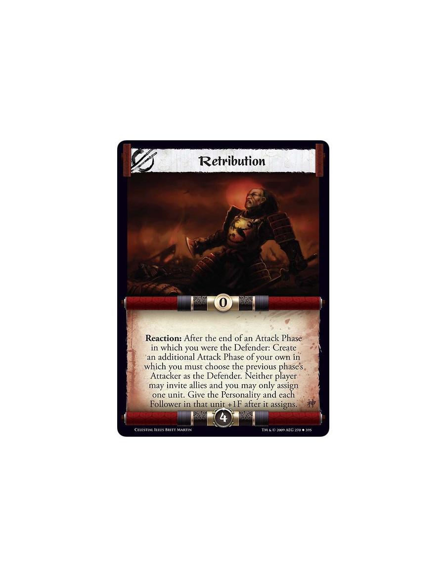 Retribution (Spanish)  - Reaction: After the end of an Attack Phase in which you were the Defender: Create an additional Attack 