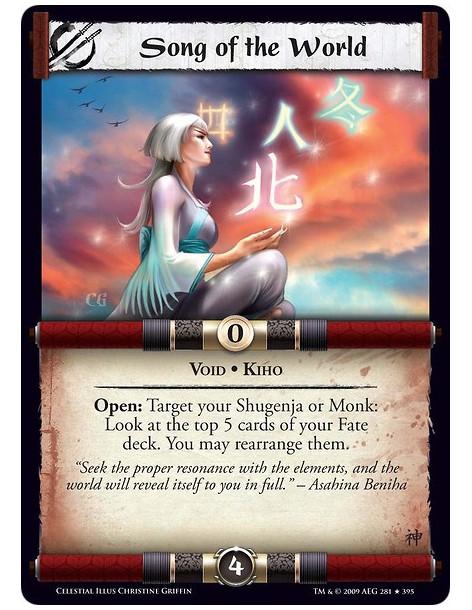 Song of the World (Spain)  - Void • Kiho Open: Target your Shugenja or Monk: Look at the top 5 cards of your Fate deck. You may 
