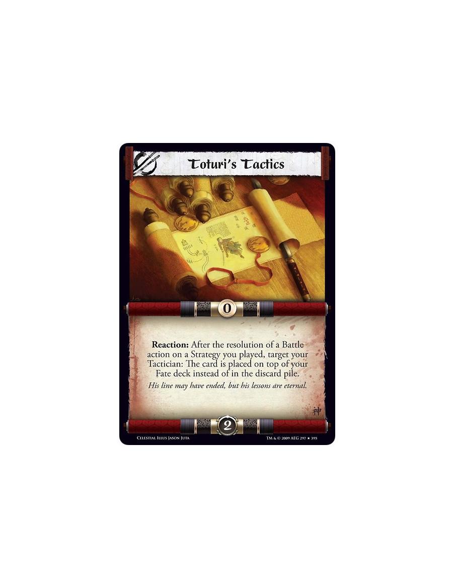 Toturi's Tactics (Español)  - Reaction: After the resolution of a Battle action on a Strategy you played, target your Tactician:
