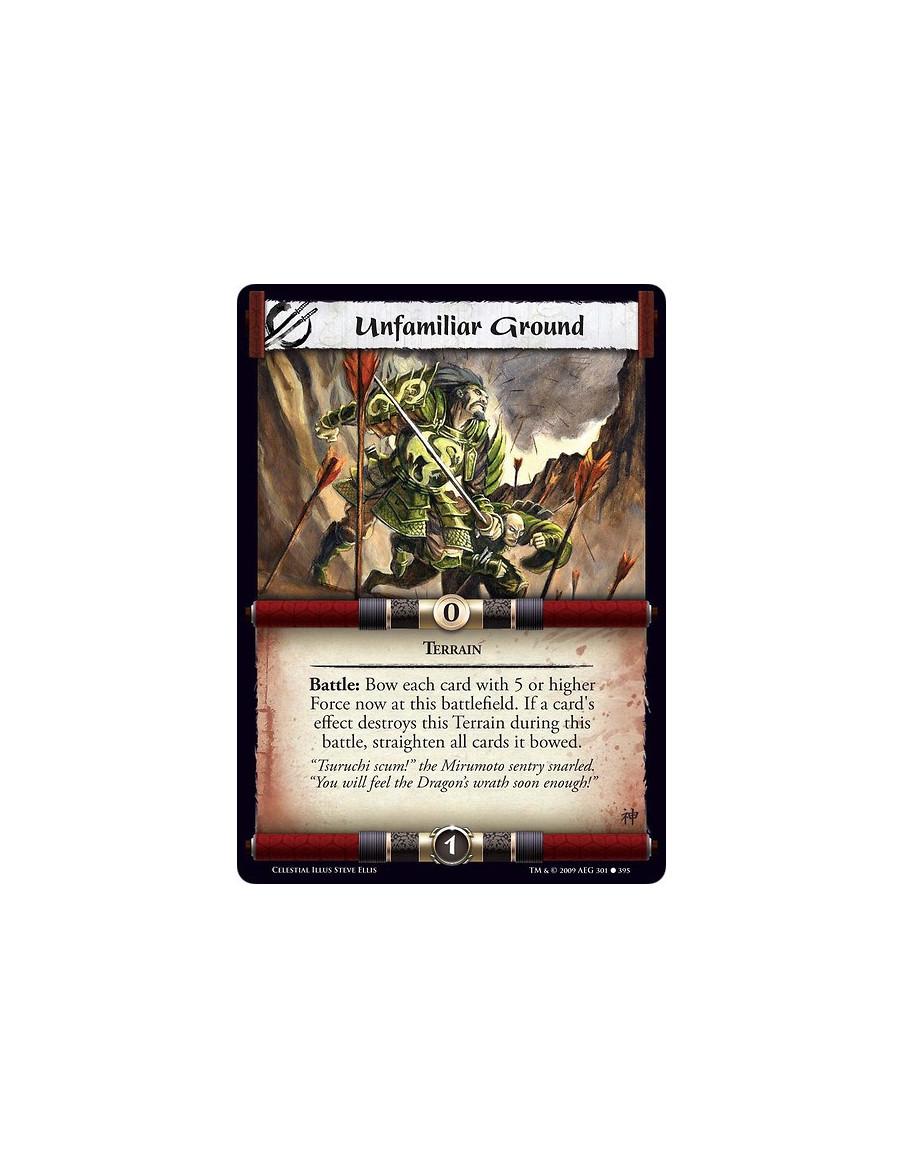 Unfamiliar Ground  - Terrain Battle: Bow each card with 5 or higher Force now at this battlefield. If a card's effect destroys t