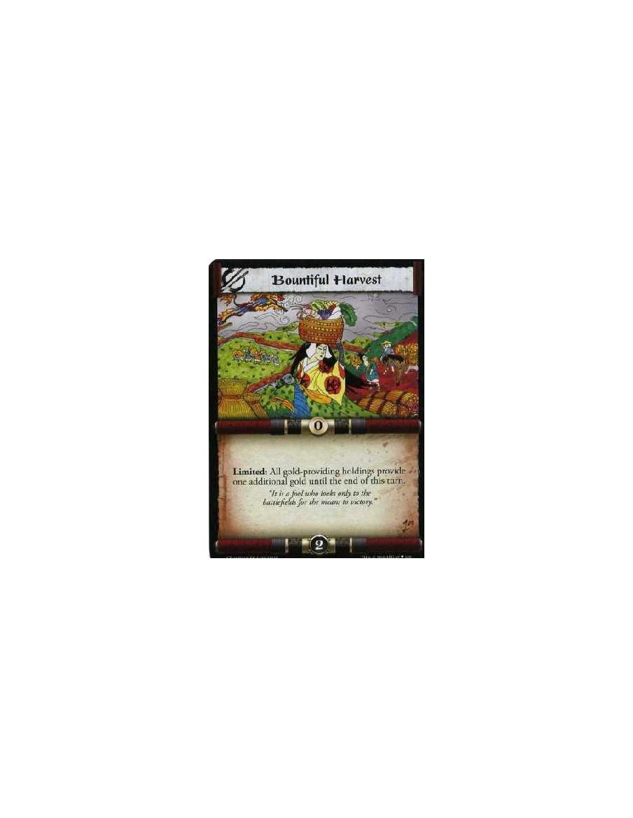 Bountiful Harvest (Español)  - Limited: All gold-providing holdings provide one additional gold until the end of this turn.