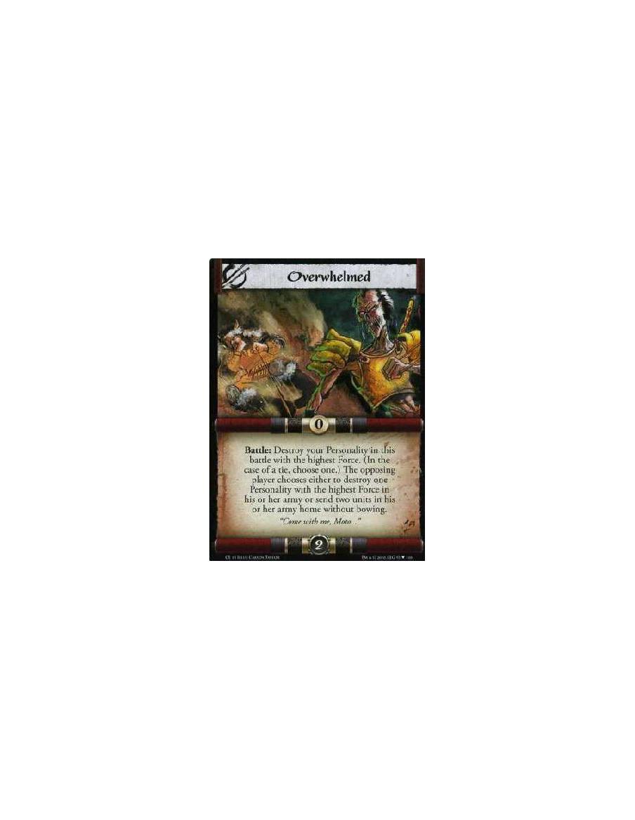 Overwhelmed (Spanish)  - Battle: Destroy your Personality in this battle with the highest Force (In the case of a tie, choose on
