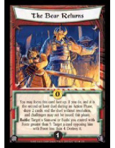 The Bear Returns  - You may focus this card face-up. If you do, and it is the second or later duel during an Action Phase, draw