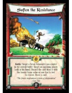 Soften Resistance  - Battle: Target a Scout Personality you control in the current battle: Target an opposing player. Look at hi