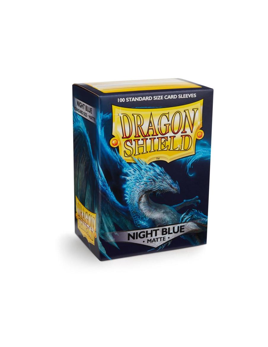 Dragon Shield Standard Size Sleeves (63x88mm) - Night Blue Matte (100)  - Fundas Tamaño Magic The Gathering, Pokemon TCG, Digimo