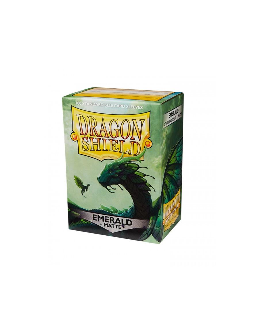 Dragon Shield Standard Size Sleeves (63x88mm) - Emerald Matte (100)  - Fundas Tamaño Magic The Gathering, Pokemon TCG, Digimon T