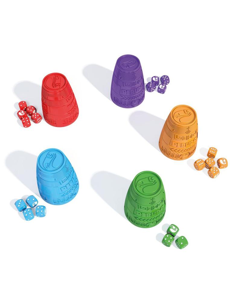 Perudo. Juego de Mesa  - En Perudo tiras tus dados y tratas de superar la anterior jugada… pero recuerda, ¡a veces deberás marca