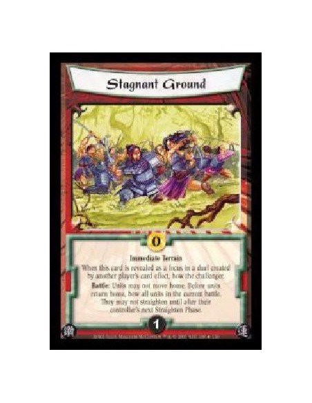 Stagnant Ground  - Immediate Terrain. When this card is revealed as a focus in a duel created by another player's card effect, b