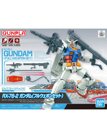 Figura Montable. RX-78-2 Gundam (Full Weapon Set). Gundam