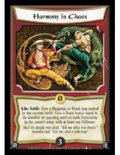 Harmony in Chaos  - Kiho Battle: Bow a Shugenja or Monk you control in the current battle: Give a Force bonus equal to the numbe