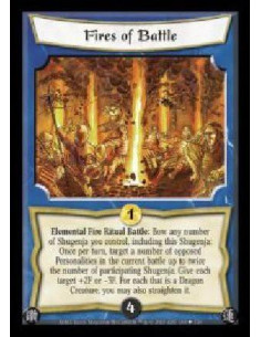 Fires of Battle - Elemental Fire Ritual Battle: Bow any number of Shugenja you control, including this Shugenja: Once per turn,