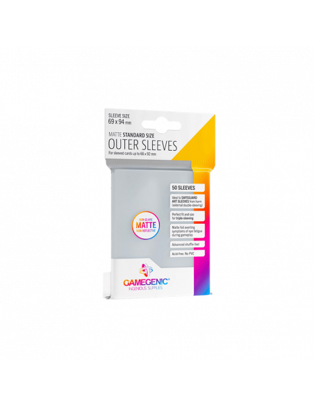 Gamegenic Cover Sleeves Clear. Standard Size (69x94mm)  - Gamegenic Cover Sleeves Clear. Standard Size (69x94mm) 50 Sleeves