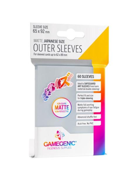 Gamegenic Clear Outer Sleeves. Japanese Size (65x92mm)  - Gamegenic Cover Sleeves Clear. Japanese Size (65x92mm) 60 Sleeves