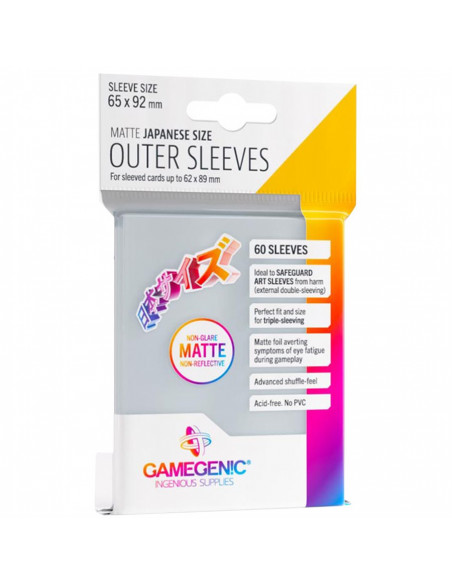 Gamegenic Cover Sleeves Clear. Japanese Size (65x92mm)
