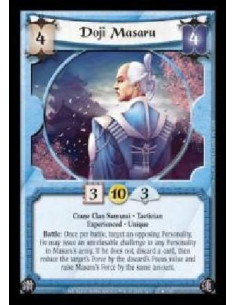 Doji Masaru Exp FOIL  - Crane Clan Samurai · Tactician · Experienced · Unique. Battle: Once per battle, target an opposing Perso