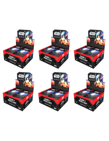 Star Wars: Unlimited - Spark of Rebellion: Booster Box Case (6) Spanish  - This item is a PREORDER, so it will be served on the 