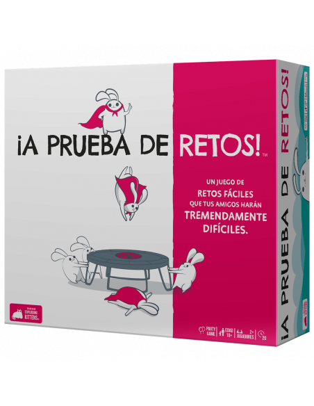 ¡A prueba de Retos!  - Un juego de retos fáciles que tus amigos harán tremendamente difíciles.  Esta caja está llena de retos di