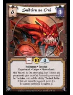 Suiteiru no Oni Exp FOIL  - Nonhuman · Tactician · Experienced · Unique · Shadowlands. After Suiteiru no Oni enters play, lose 5