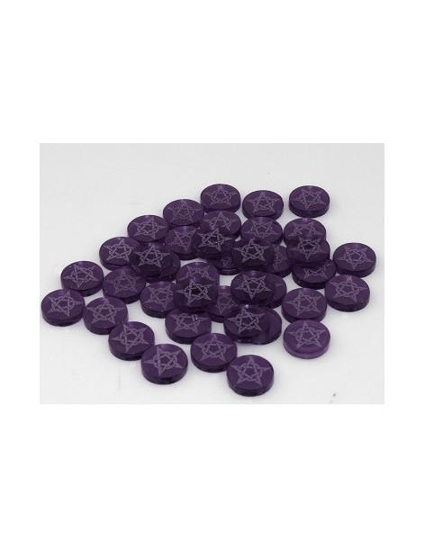 VTES. Bolsa 40 Tokens Pentaculo (Morado)  - VTES. Bolsa 40 Tokens Pentaculo (Morado)