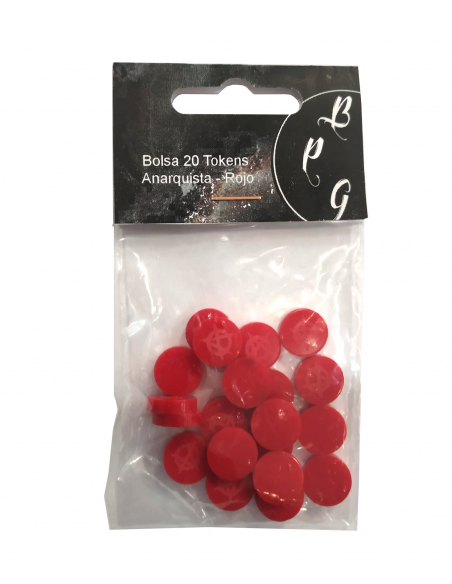 VTES. 20 Anarchist Tokens Bag (Red)  - VTES. 20 Anarchist Tokens Bag (Red)