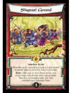Stagnant Ground FOIL  - Immediate Terrain. When this card is revealed as a focus in a duel created by another player's card effe