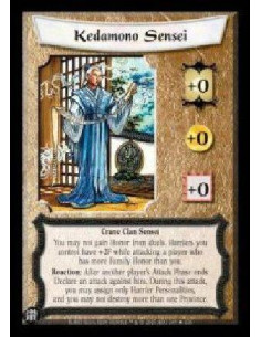 Kedamono Sensei FOIL  - Crane Clan Sensei. You may not gain Honor from duels. Harriers you control have +2F while attacking a pl