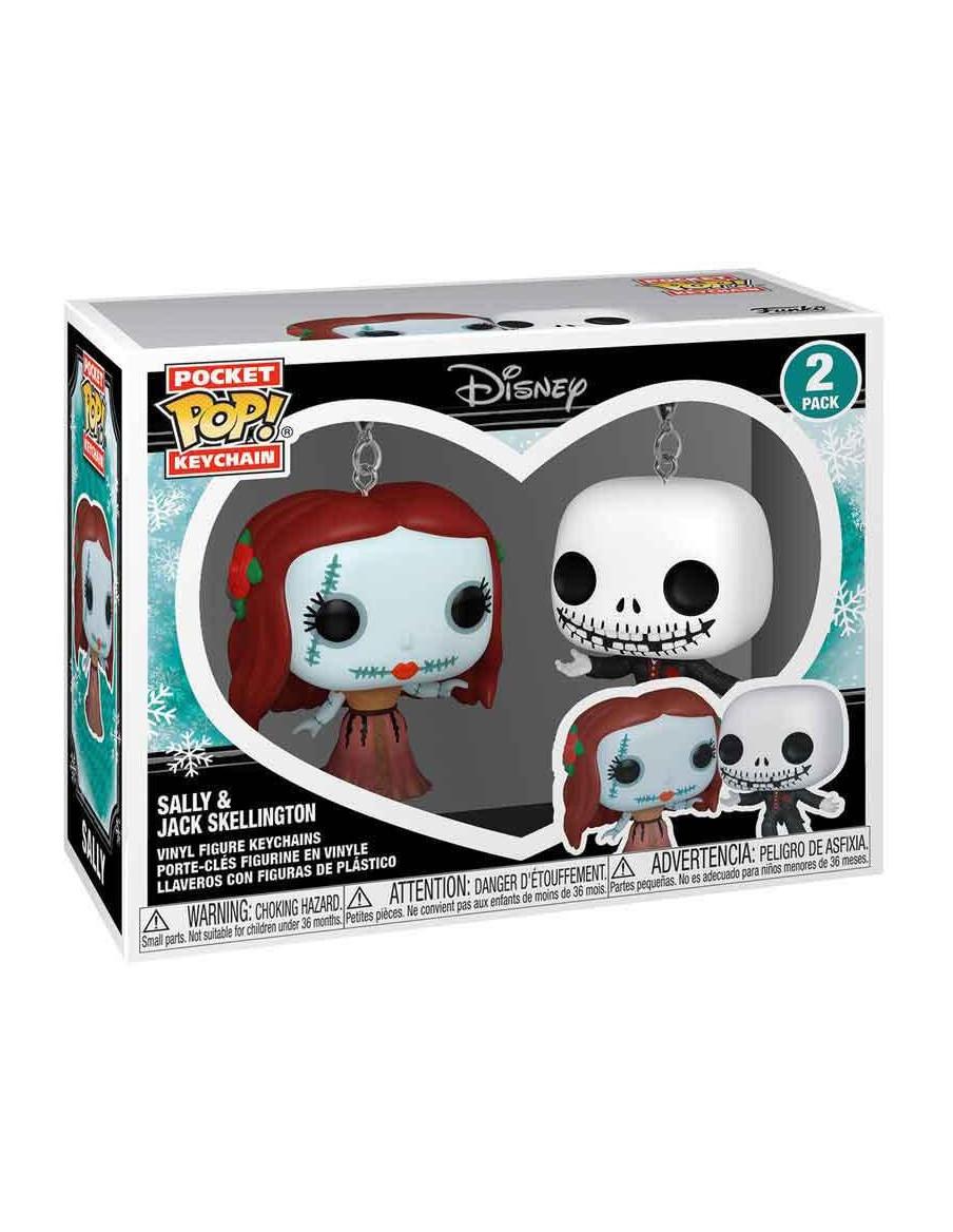 Pop Keychain. Jack and Sally (2 Pack). Nightmare Before Christmas  - Pop Keychain. Jack and Sally (2 Pack). Nightmare Before Chr