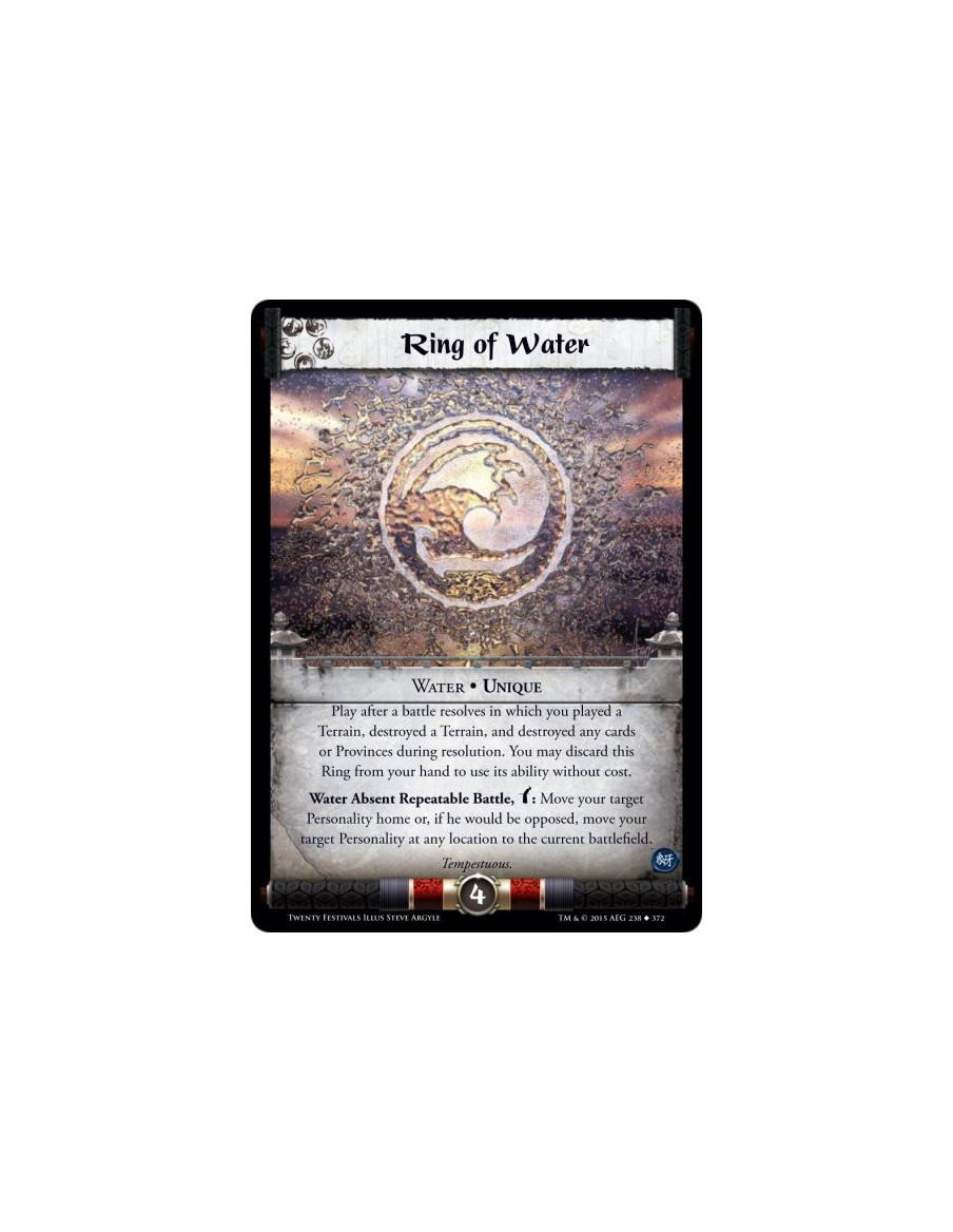 Ring of Water  - Water • Unique           Play after a battle resolves in which you played a Terrain, destroyed a Terrain, and d
