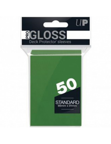 Fundas Verdes Pro Gloss Tamaño Standard (66mmx91mm) (50) Ultra Pro