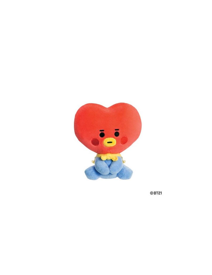 Plush Tata Baby 12cm. BT21  - Diseñado por V de BTS Peluche fabricado en felpa. Mide aproximadamente 12,7 cm. Lavar a mano. Seca