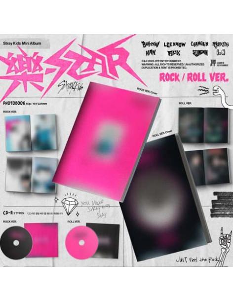 STRAY KIDS - Rock-Star (8th Mini Album) + Foto selfie aleatoria  - - Libro tipo revista de 60 página. - CD de música. - 1 Tarjet