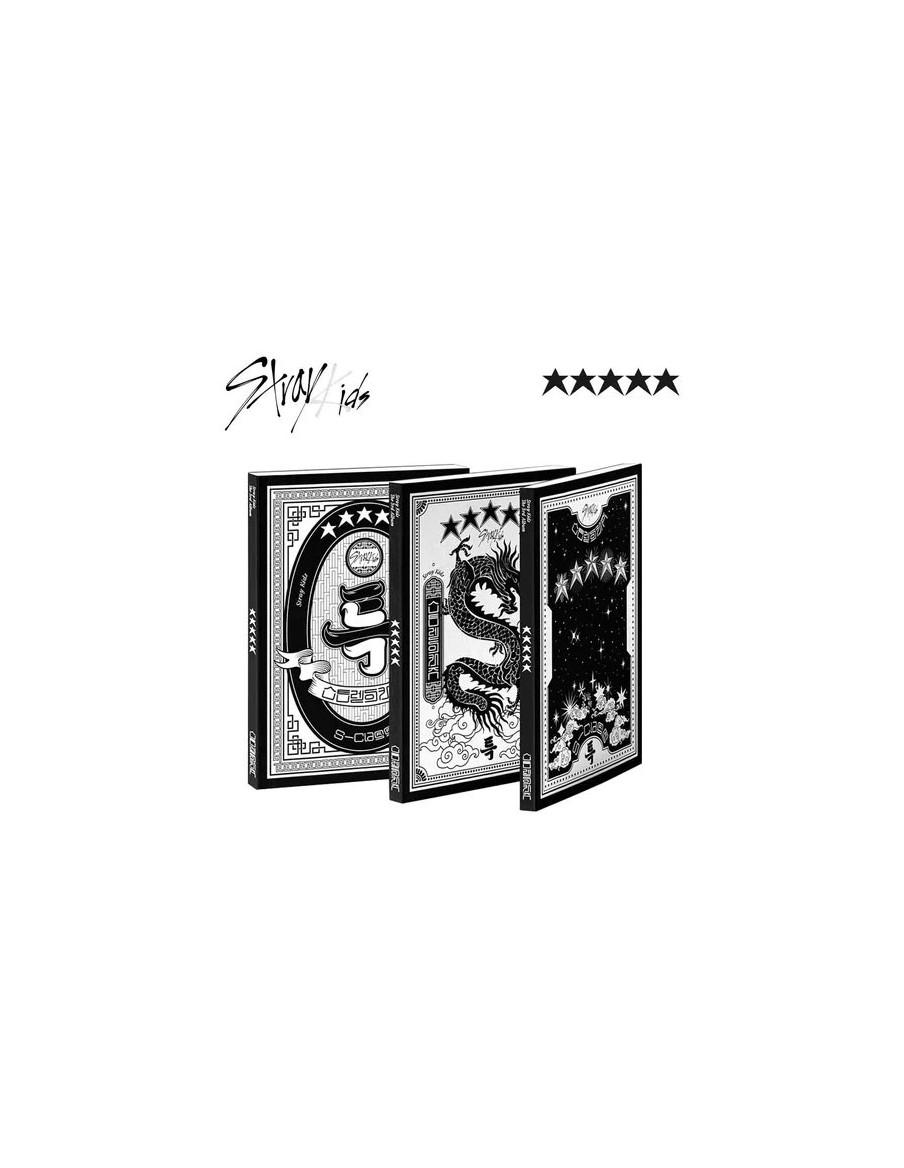 STRAY KIDS - 5 STAR (3rd Album) + First Edition Beneficts  -  Versiones: A (letra), B (dragón), C (fondo negro con cinco entrell