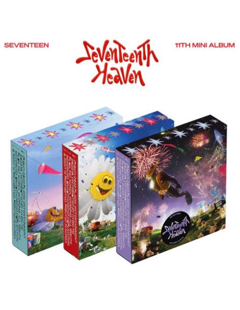 SEVENTEEN - Heaven (11th Mini Album)  - Versiones: AM 5:26 (amanecer), PM: 2:14 (día), PM 10:23 (noche) Contenido:  - Libro foto