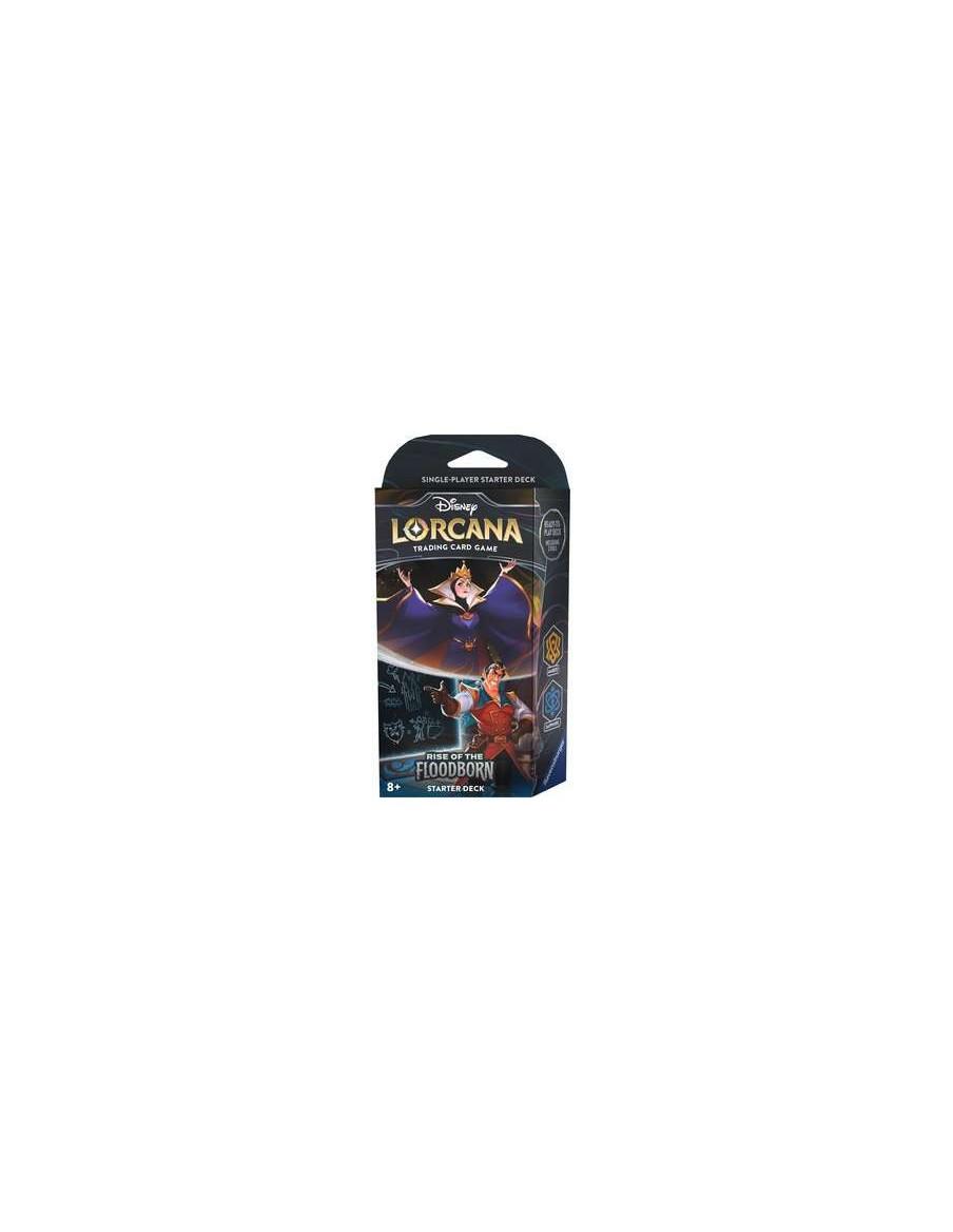 Rise of the Floodborn: The Queen / Gaston - Amber/Saphire Starter deck (English)  - The original Disney Lorcana machine includes
