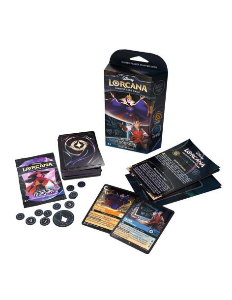 Rise of the Floodborn: Reina Malvada / Gastón - Amber/Saphire Starter Deck LORCANA (Inglés)  - El mazo inicial de Disney Lorcana 2