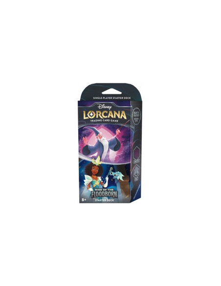 Rise of the Floodborn: Merlin / Tiana - Amethyst/Steel Starter deck LORCANA (Inglés)