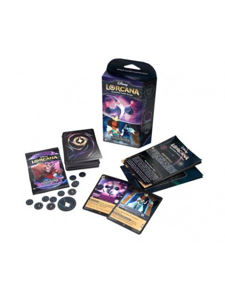 Rise of the Floodborn: Merlin - Tiana - Amethyst/Steel Starter deck (English)  - The original Disney Lorcana machine includes ev