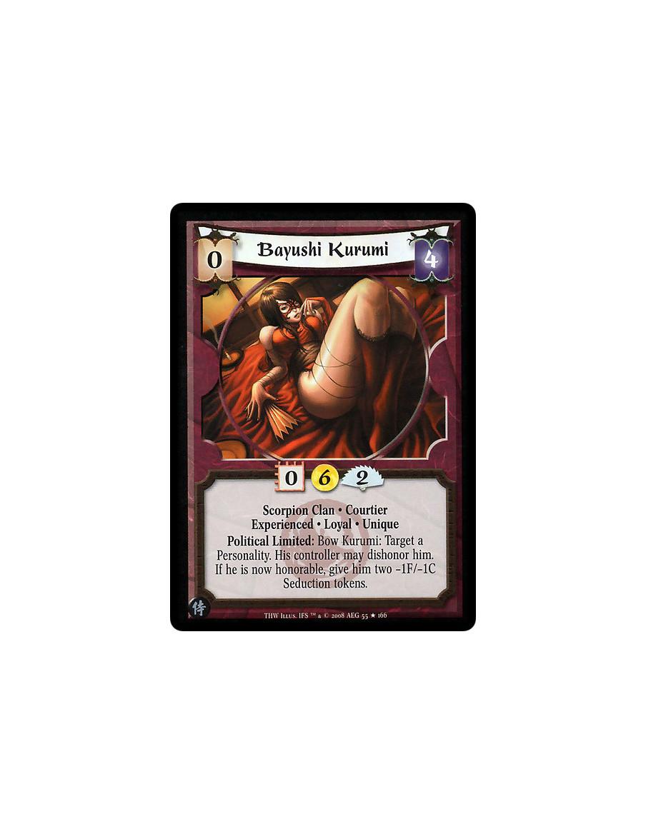 Bayushi Kurumi Exp (Español)  - Scorpion Clan • Courtier • Experienced • Loyal • Unique Political Limited: Bow Kurumi: Target a 