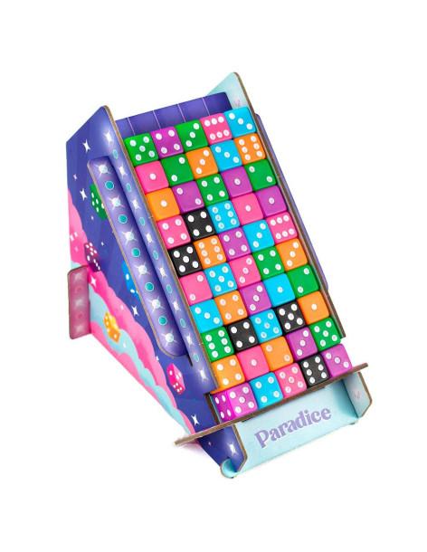 Paradice. Juego de Mesa  - En Paradice, deberás ir completando los números de tus casetas de feria. ¿Cómo? Con los dados que irá 2