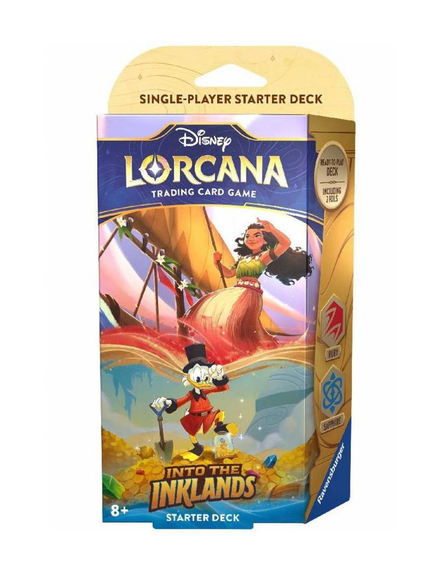 Into the Inklands: Moana / Tio Gilito - Ruby / Sapphire Starter Deck LORCANA (Inglés)