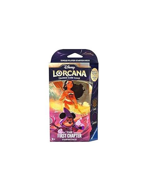 The First Chapter: Moana / Mickey Mouse - Amber / Amethyst Starter Deck LORCANA (Inglés)  - 